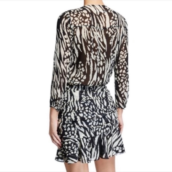 VERONICA BEARD Kiran Ruched Dress Sz 6 - Picture 2 of 4